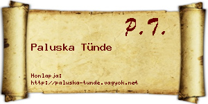 Paluska Tünde névjegykártya