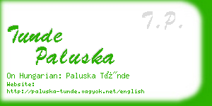 tunde paluska business card